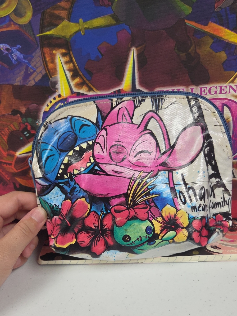 Loungefly Disney Lilo & Stitch Pink & Blue Cosmetic Bag